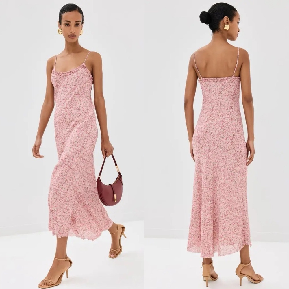 🆕 REFORMATION Imara Floral Midi Dress in Rosin Sz S